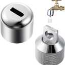 Enhon 1 Pack Faucet Locks Outdoor, Brass Hose Bib Lock Fit for 3/4'' Garden Male Hose Thread, Heavy Duty Faucet Lock Prevents Water Theft Protect Hose Bib (Padlock Not Included)