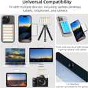 Portable LED Selfie Light Dual Sided Video Conference Lighting with Strong Magnetic Attraction Rechargeable 750mAh, Multipurpose Photography RGB Light for iPhone Phone Webcam Laptop Photo Makeup