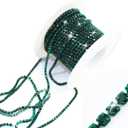 PEARLY JUN 10 Yards Green Rhinestone Chain Emerald Rhinestone Trim Crystal Artificial Stone Trim Cup Chain SS6 2mm Color Plated Cup Stitch Costume Decoration
