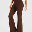 AFITNE Women's Yoga Pants Bootcut Workout Leggings Flare Casual Lounge Pants with Pockets High Waist and Tummy Control (L)