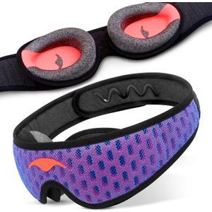 Manta Pro Sleep Mask - 100% Light Blocking Sleep Mask for Side Sleepers, Breathable and Comfortable, Spacious & Zero Pressure for Long Lashes, Perfect for Sleep/Travel/Nap/Shift Work