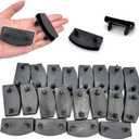 20pcs 54x9mm Black Replacement Bed Slat Plastic End Caps Holders for Holding Securing Wooden Slats Bed Base,Width 54mm x Height 9 mm (Inside Dimension)