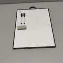 TSJ OFFICE Small White Board - 16" X 12" Portable Black Aluminum Framed Whiteboard, Magnetic Dry Erase Board with a Handle, to Do List Notepad for Office, Home, School