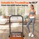 Handle Bar for Walking Pad Only, Suitable for Walking Pad up to 19.7" Wide, Adjustable Treadmill Handlebar Height from 34" to 42", Tall People Friendly, Extended Base, with Cup Holder, Black