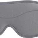 Sleep Eye mask, Three-Dimensional Breathable Blackout Eye mask, nap Protection Eye mask (Silvery)