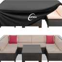 Kipiea Outdoor Furniture Covers Waterproof, 420D Heavy-Duty Patio Furniture Set Covers, No Tears Anti UV No Fading (89" L89" W28" H)