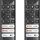 Only for TCL-Google-TV-Remote-Control Replacement,RC813 Compatible with TCL QM8/QM7/Q7/Q6/Q5/S5/S4/S3 4K UHD HDR LED QLED QD-Mini LED Full-HD Smart TVs(Pack of 2)