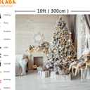 WOLADA Christmas Backdrop Christmas Backdrops for Photography White Retro Indoor Scene Background Holiday Backdrop 10x10FT 10800