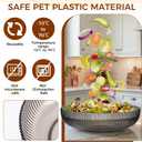 10 Pack 10 Inch Glacier Grey Large Plastic Serving Bowls Salad Mixing Bowl Vertical Ribbed Pattern Buffet Party Serving Bowls for Vegetable Fruit Salad Candy Chip Popcorn Snack