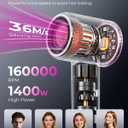 SHRATE Professional High Speed Ionic Hair Dryer | Ultra-Fast Drying | 500 Million Negative Ions | Low Noise | 160000 RPM | Compact Blow Dryer with Magnetic Diffuser for Faster Drying All Hair Types