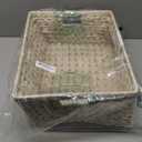 GRANNY SAYS Basket for Organizing, Wicker Storage Baskets for Shelves, Woven Baskets for Storage, Waterproof Shelf Baskets for Living Room, Rectangular Woven Basket with Handles, 1-Pack (Butter Milk), Size: 16 ½"L x 13"W x 7 ½"H