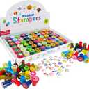 TINYMILLS 60 Pcs Holidays and Occasions Assorted Stampers for Kids 60 Different Stamper Designs Scrapbooking Craft Stampers Teacher Stampers
