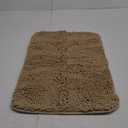 Yeaban Beige Bathroom Rugs – Thick Chenille Bath Mats | Absorbent and Washable Bath Rug Non-Slip, Plush and Soft Rugs for Bathroom, Kitchen, Shower, Sink - 16" x 24"