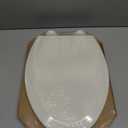 Bemis 1500EC Durable Wood Toilet Seat with Easy Clean Hinges, Made in USA, Elongated, Biscuit