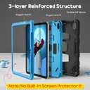 Fintie Kids Friendly Case for iPad (A16) 11th Generation 11 Inch (2025), iPad 10th Generation 10.9 Inch (2022), Fully-Body Rugged Heavy Duty Shockproof Protective Case with Kickstand, Black/Blue