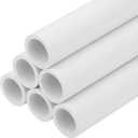 6Pcs 3/4 Inch PVC Pipe 17" Long Sch40 Industrial Pipes for Home DIY, Greenhouse, Garden, Farm, Workshop, Furniture Grade, White (0.75" x 17"L)