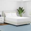 AllerEase Waterproof Mattress Protector Stain Protection Queen Size Allergen Barrier Hot Water Washable Machine Washable Durable Zippered Knit Mattress Cover Stretch Corners (White)