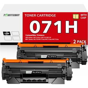 071/071H high Yield Black Toner Cartridge Replacement for Canon 071H 071 CRG-071 Toner Cartridge with Canon imageCLASS LBP122dw LBP120dw MF273dw MF275dw Printer | 2-Pack
