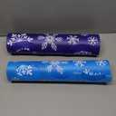 Leyndo 54" Large Snow Sled for Adults Flexible Flying Carpet Snowflake Slider Mat Sledding Equipment Snow Lightweight Roll up Snowboard for Christmas Winter Ski Outdoor (Dark Blue, Light Blue)