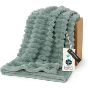 Bedsure GentleSoft Sage Green Throw Blanket for Couch - Cozy Soft Spring Blankets for Women, Cute Small Fleece Throws Spring Gifts for Women Teen Girls, Sage Green Decor Room Home, 50x60 Inches
