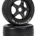 ARRMA DBoots Hoons 42/100mm Silver Belted RC Tires Mounted on 2.9" 5-Spoke 17mm Hex Wheels (Set of 2): ARA550070, Black