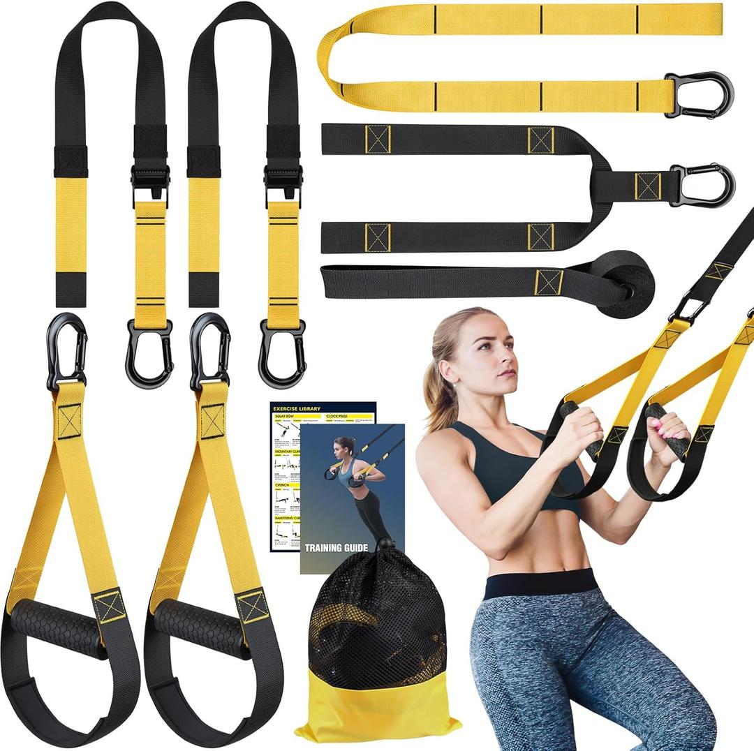 Home Resistance Training Kit, Extension Strap Door AnchorsPowerlifting Strength Workout Straps Full Body Complete Home Gym Body Core Exercise