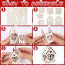 2 x sulanmo 1 Set Christmas Wooden DIY House Xmas Unfinished Wooden Village Mini House Landscape Decors for Xmas Party Tabletop Mantle Decor