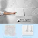 Art3d 33-Pack 3D Wall Panels for Interior Wall Decor, Textured Accent Walls Paneling for Living Room, Bedroom, TV Background, 12"x12" White