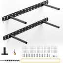 2pcs Floating Shelf Hardware Heavy Duty Hidden Shelf Brackets Support,Wall Mounting Invisible Floating Shelves Bracket with Jig (22" x 8" x 1.5" with Tools)