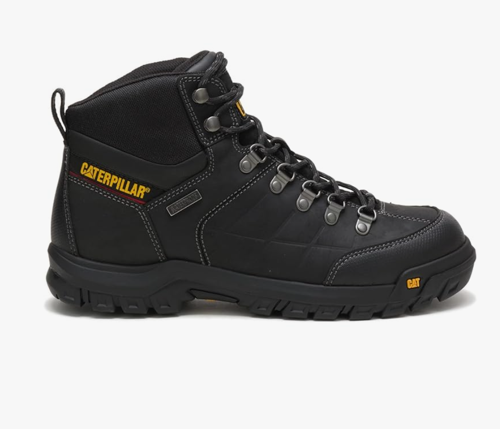 CAT Men's Threshold Waterproof Soft Toe Work Boot, Black, Size 10