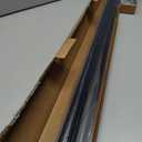 Ivilon Drapery Window Curtain Rod - End Cap Style Design 1 Inch Pole. 72 to 144 Inch Color Black