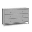 Storkcraft Alpine 6-Drawer Dresser (Pebble Gray)  GREENGUARD Gold Certified, Gray Dresser for Bedroom, Kids & Nursery Storage Drawers, Safety Interlocking Drawers, Pre-Installed Tracks, Kids Bedroom