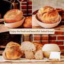 Sourdough Bread Baking Supplies Starter Kit, Banneton Proofing Basket Round 9" Set of 2, Gift Set