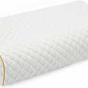 Memory Foam Pillows, Cervical Neck Side Sleeper Pillow, Bed Contour Pillow for Sleeping, Ergonomic Orthopedic Pillow for Back Stomach Sleeper, Queen,Gold