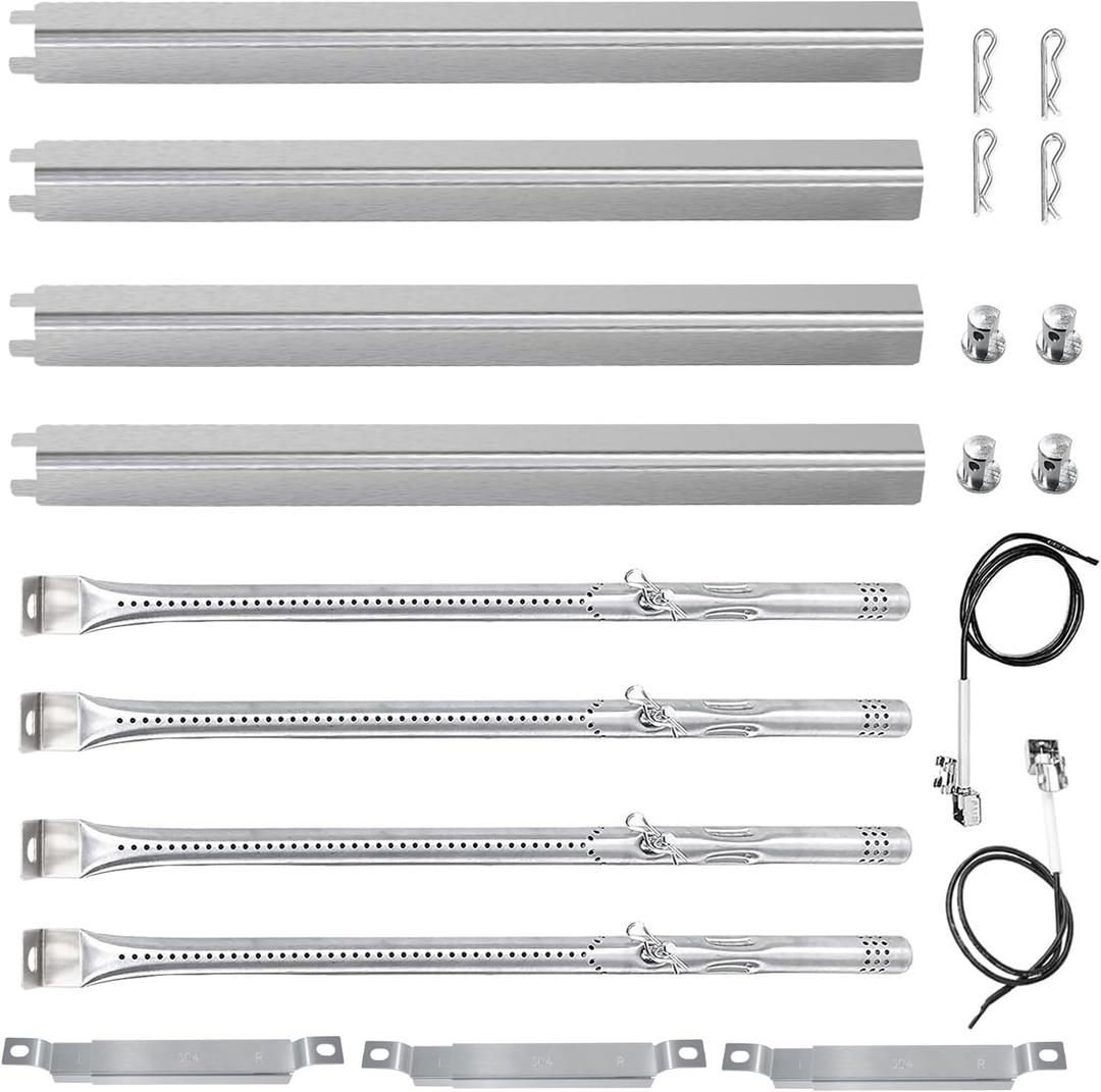 15.4" Grill Burner Kit for Charbroil Performance II 4 & 3 Burner Grills 463352521 463354021 463365021;Charbroil Grill Replacement Parts;Char Broil Grill Replacements;Heat Shield (4-Burner)