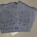 ELLEVEN Bermuda Jorts Baggy Wide Leg Knee Length Jean Shorts Elastic Waist
M