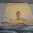 Jesus Walking On Water Canvas Wall Art, Jesus Dove Wall Art, Christian Bible Stories Canvas Wall Art Decor, Modern Religious Prints Artwork for Christian Church Prayer Room Living Room Bedroom 16x24in