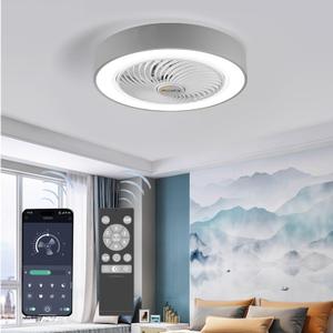 HANNAHONG Ceiling Fan with Remote Control, Downdraft Design for Indoor Spaces, Quitely Running for Bedroom and kits sleeping (Grey)