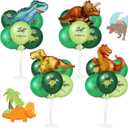 Hoemwarm Dino Balloons Dinosaur Balloons Stand Kit for Table Centerpiece Dinosaur Foil Balloons for Birthday Children's Party Jungle Jurassic Dinosaur Themed Decoration for Kids Baby Shower Supplies