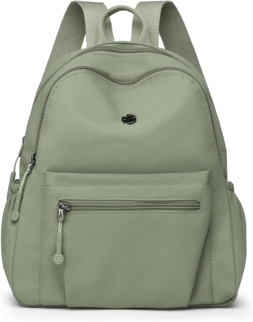 Mini Nylon Women Backpacks,11L Small Ladies backpacks Casual Lightweight Women Shopping Travel Daypack (Z-Green)