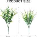 HyeFlora 20 Bundles Artificial Fake Outdoor Plants Flowers for Spring Decoration, UV Resistant Realistic White Plastic Flowers Faux Plant Monkey Grass for Planter Home Garden Porch Patio Window Box