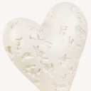 Heart Shaped Bookends Set of 2, Decorative Book Ends for Shelves, Sculptural Heart Design Book Stoppers for Home Office & Romantic Decor (Cloud White)