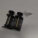 2-Pack 1 Inch Heavy Duty Black C-Clamps for Desk & Table, 2.75-4 Inch Clamping Range, 2 Mounting Holes, Metal Workbench Clamps (4-IN)