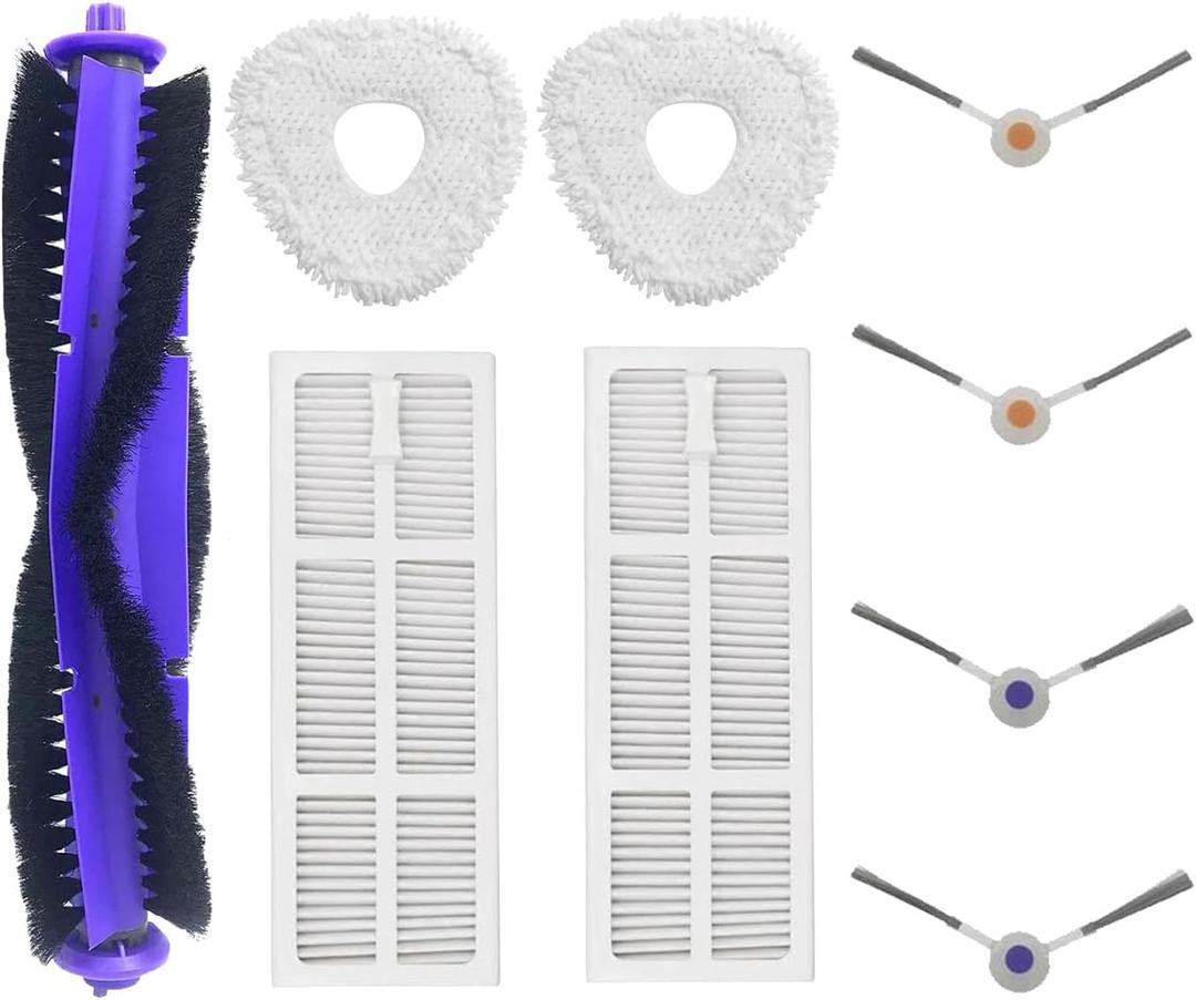 Replacement Parts Compatible with Narwal Freo: Accessories Kit for Narwal Freo Robot Vacuum Cleaner, Main Roller Brush Side Brush Hepa Filter Mop Pads Spare Parts
