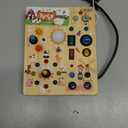 Joyreal Wooden Busy Board with LED Light, Montessori Toddler Toys, Wooden Sensory Board, Toddlers Activity Travel Toys for Boy & Girl Birthday Gift (Forest Theme)