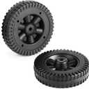 G206-0025-W1 Grill Wheels Replacement Parts for Charbroil Wheel Kit 463722403 463720115 463720114 463722715 Kenmore BBQ Wheels 415.15476 Thermos 461611514 6 Inch 4156956 Plastic Black Blow Molded 2PCS