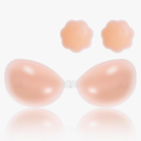 Sticky Bra – Strapless & Backless Push Up Adhesive for Women, Invisible Silicone Bra with Nipple Covers BRA SIZE A