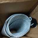 Chilewich Mini Basketweave Placemats - Woven Placemats Set of 4 - Reusable, Stain-Resistant, Indoor/Outdoor Tabletop Protection - Mist - 14" x 19.25" Oval