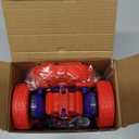 Spider RC Cars Toys for Boys 4-6, 2.4GHz Remote Control Car with 26 LED Light System, 360 Flips, Changeable Wheels, Rechargeable All-Terrain Truck Gift for Kids Ages 4-8 (Blue&red-led)