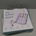 Big Button Phone for Seniors, 9 Pictured Big Buttons,Extra Loud Ringer,Wired Simple Basic Landline Telephone for Visually Impaired Old People with Large Easy Buttons, Emergency House Phones